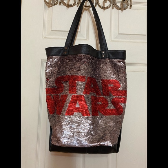 Star Wars Disney park sequin double sided tote bag - Picture 1 of 11